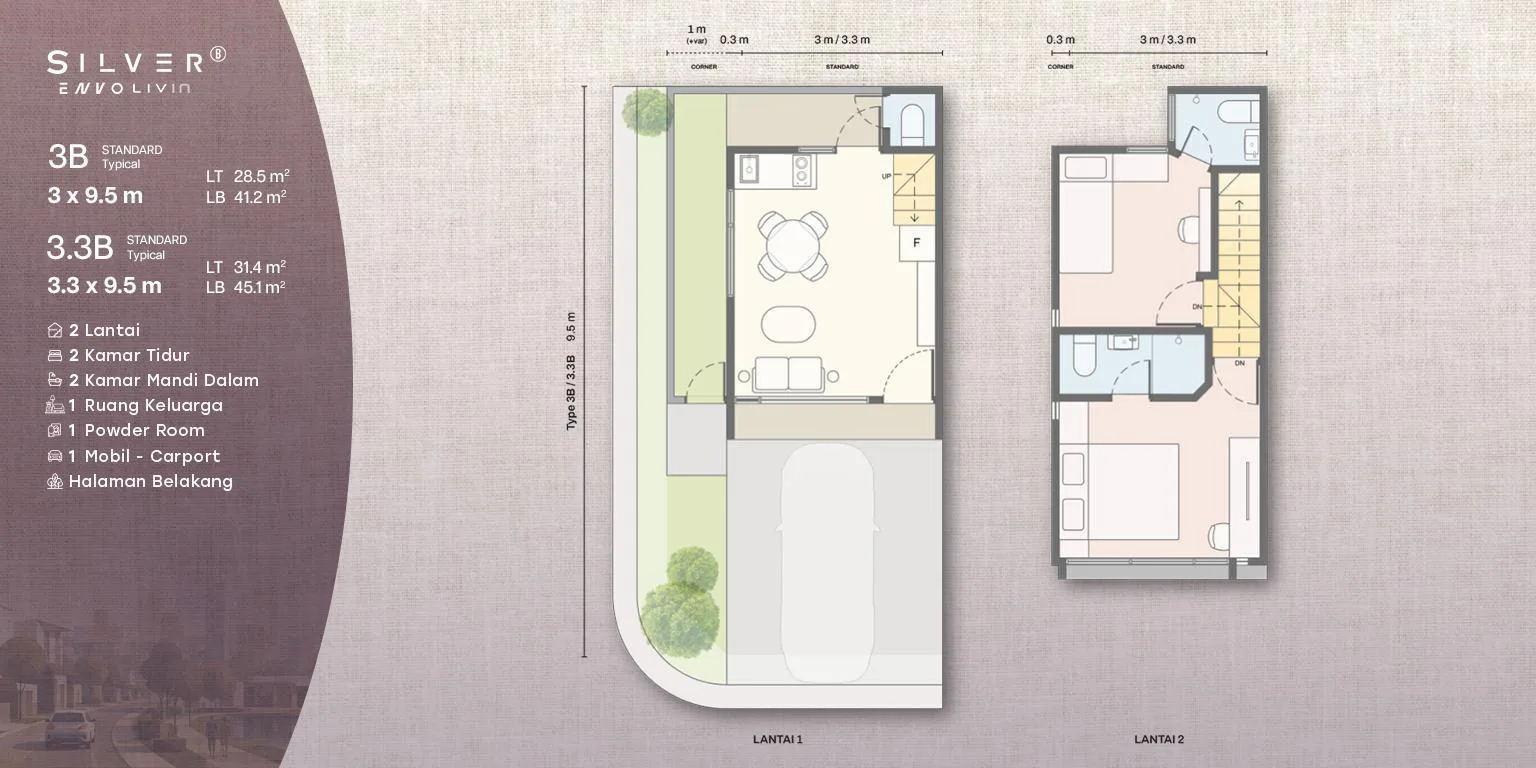 Floor plan for Silver Envo Livin 3B